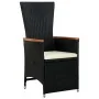 Set comedor de jardín 7 piezas ratán sintético y madera negro von , Gartensets - Ref: Foro24-47681, Preis: 724,73 €, Rabatt: %