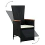 Set comedor de jardín 7 piezas ratán sintético y madera negro von , Gartensets - Ref: Foro24-47681, Preis: 724,73 €, Rabatt: %