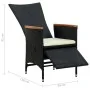 Set comedor de jardín 7 piezas ratán sintético y madera negro von , Gartensets - Ref: Foro24-47681, Preis: 724,73 €, Rabatt: %