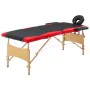 Camilla de masaje plegable 2 zonas madera negro y rojo de , Mesas de masaje - Ref: Foro24-110206, Precio: 163,14 €, Descuento: %
