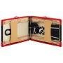 Camilla de masaje plegable 2 zonas madera negro y rojo de , Mesas de masaje - Ref: Foro24-110206, Precio: 163,14 €, Descuento: %