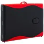 Camilla de masaje plegable 2 zonas madera negro y rojo de , Mesas de masaje - Ref: Foro24-110206, Precio: 163,14 €, Descuento: %
