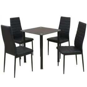 Conjunto de mesas y sillas de comedor de cinco piezas negro by , Furniture sets for kitchens and dining rooms - Ref: Foro24-2...