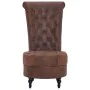 Silla de respaldo alto de cuero sintético de ante marrón von , Sessel - Ref: Foro24-281380, Preis: 295,97 €, Rabatt: %