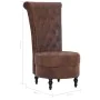 Silla de respaldo alto de cuero sintético de ante marrón von , Sessel - Ref: Foro24-281380, Preis: 295,97 €, Rabatt: %