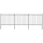 Valla de jardín con puntas de aro acero negro 5,1x1,5 m von , Zaunpaneele - Ref: Foro24-277676, Preis: 245,97 €, Rabatt: %