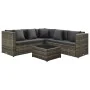 Set de muebles de jardín 4 pzas y cojines ratán sintético gris de , Conjuntos de jardín - Ref: Foro24-313131, Precio: 559,96 ...