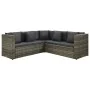 Set de muebles de jardín 4 pzas y cojines ratán sintético gris de , Conjuntos de jardín - Ref: Foro24-313131, Precio: 559,96 ...