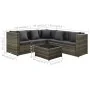 Set de muebles de jardín 4 pzas y cojines ratán sintético gris de , Conjuntos de jardín - Ref: Foro24-313131, Precio: 559,96 ...