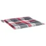 Cojines de silla de jardín 6 uds tela a cuadros rojo 50x50x3 cm by , Cushions for chairs and sofas - Ref: Foro24-314070, Pric...