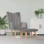Sillón de relax con reposapiés de tela gris taupé by , Armchairs - Ref: Foro24-327543, Price: 105,62 €, Discount: %