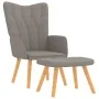 Sillón de relax con reposapiés de tela gris taupé by , Armchairs - Ref: Foro24-327543, Price: 105,62 €, Discount: %