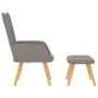 Sillón de relax con reposapiés de tela gris taupé by , Armchairs - Ref: Foro24-327543, Price: 105,62 €, Discount: %