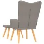 Sillón de relax con reposapiés de tela gris taupé by , Armchairs - Ref: Foro24-327543, Price: 105,62 €, Discount: %
