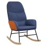 Silla mecedora de tela azul by , Rocking chairs - Ref: Foro24-341046, Price: 116,23 €, Discount: %