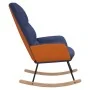 Silla mecedora de tela azul by , Rocking chairs - Ref: Foro24-341046, Price: 116,23 €, Discount: %