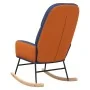 Silla mecedora de tela azul by , Rocking chairs - Ref: Foro24-341046, Price: 116,23 €, Discount: %