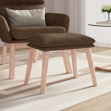 Reposapiés de tela marrón 45x29,5x35 cm by , Ottomans - Ref: Foro24-341427, Price: 33,36 €, Discount: %