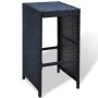 Mesa y sillas bar de jardín 7 pzas y cojines poli ratán negro de , Conjuntos de jardín - Ref: Foro24-41837, Precio: 573,95 €,...