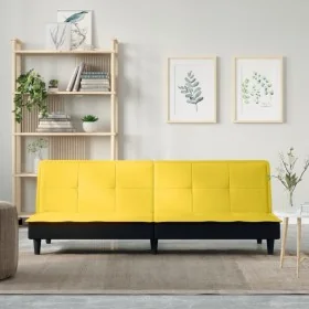 Sofá cama de tela amarillo claro von , Sofas - Ref: Foro24-351917, Preis: 211,39 €, Rabatt: %