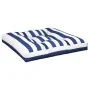 Cojines para sofá de palets 2 piezas tela a rayas azul y blanco by , Cushions for chairs and sofas - Ref: Foro24-360704, Pric...