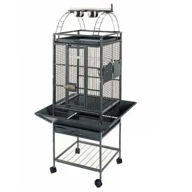 Strong Jaula para loros Villa Helios gris Silverstone 46x46x149 cm by , Feet and bird cages - Ref: Foro24-413751, Price: 266,...
