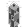 FMD Armario archivador giratorio abierto gris hormigón 34x34x108 cm by , Filing cabinets - Ref: Foro24-428795, Price: 99,61 €...
