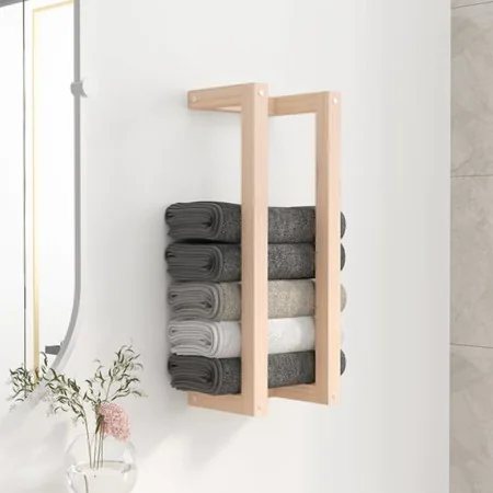 Toallero de madera maciza de pino 23x18x60 cm von , Handtuchhalter - Ref: Foro24-822392, Preis: 16,95 €, Rabatt: %
