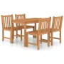 Conjunto de comedor de jardín 5 piezas madera maciza de teca de , Conjuntos de jardín - Ref: Foro24-3059927, Precio: 721,11 €...