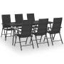 Juego de comedor para jardín 7 piezas negro von , Gartensets - Ref: Foro24-3060068, Preis: 559,77 €, Rabatt: %
