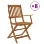 Set comedor de jardín plegable 9 piezas madera maciza de acacia von , Gartensets - Ref: Foro24-3060198, Preis: 508,49 €, Raba...