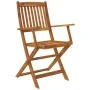 Set comedor de jardín plegable 9 piezas madera maciza de acacia von , Gartensets - Ref: Foro24-3060198, Preis: 508,49 €, Raba...