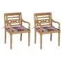 Sillas Batavia 2 uds teca maciza con cojines a cuadros rojos von , Gartenstühle - Ref: Foro24-3062140, Preis: 247,54 €, Rabat...