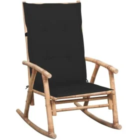 Silla mecedora con cojín bambú by , Garden chairs - Ref: Foro24-3063910, Price: 141,49 €, Discount: %