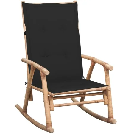 Silla mecedora con cojín bambú by , Garden chairs - Ref: Foro24-3063910, Price: 141,49 €, Discount: %