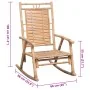 Silla mecedora con cojín bambú by , Garden chairs - Ref: Foro24-3063910, Price: 141,49 €, Discount: %