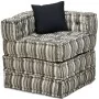 Puf modular de 2 plazas de tela de rayas grises von , Kissen für Stühle und Sofas - Ref: Foro24-244978, Preis: 495,20 €, Raba...
