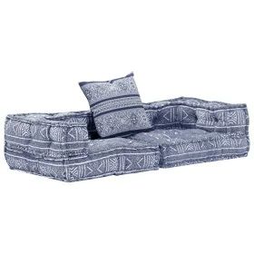 Puf modular de 2 plazas de tela índigo von , Kissen für Stühle und Sofas - Ref: Foro24-249413, Preis: 182,92 €, Rabatt: %