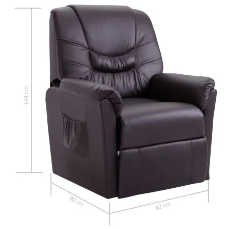 Sillón reclinable de cuero sintético marrón von , Sessel - Ref: Foro24-248978, Preis: 332,25 €, Rabatt: %