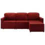 Sofá cama modular de 3 plazas cuero sintético color vino tinto by , Sofas - Ref: Foro24-288797, Price: 488,11 €, Discount: %
