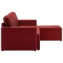 Sofá cama modular de 3 plazas cuero sintético color vino tinto by , Sofas - Ref: Foro24-288797, Price: 488,11 €, Discount: %
