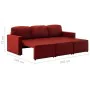 Sofá cama modular de 3 plazas cuero sintético color vino tinto by , Sofas - Ref: Foro24-288797, Price: 488,11 €, Discount: %