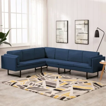 Sofá de esquina de tela azul by , Sofas - Ref: Foro24-288163, Price: 685,04 €, Discount: %
