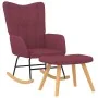 Silla mecedora con reposapiés tela rojo tinto by , Rocking chairs - Ref: Foro24-327630, Price: 131,74 €, Discount: %