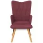Silla mecedora con reposapiés tela rojo tinto by , Rocking chairs - Ref: Foro24-327630, Price: 131,74 €, Discount: %