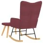 Silla mecedora con reposapiés tela rojo tinto by , Rocking chairs - Ref: Foro24-327630, Price: 131,74 €, Discount: %