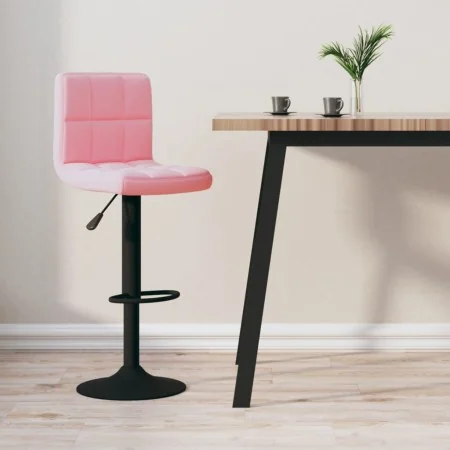 Taburete de cocina de terciopelo rosa by , Kitchen stools - Ref: Foro24-334299, Price: 77,79 €, Discount: %