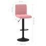 Taburete de cocina de terciopelo rosa by , Kitchen stools - Ref: Foro24-334299, Price: 77,79 €, Discount: %