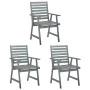 Sillas comedor de jardín 3 uds madera maciza acacia y cojines von , Gartenstühle - Ref: Foro24-3064439, Preis: 279,58 €, Raba...