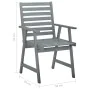 Sillas comedor de jardín 3 uds madera maciza acacia y cojines von , Gartenstühle - Ref: Foro24-3064439, Preis: 279,58 €, Raba...